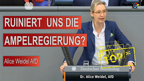 RUINIERT UNS DIE AMPELREGIERUNG? Alice Weidel AfD