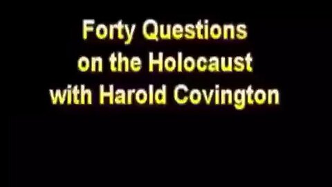 Forty Questions on The Holocaust 12-2-24
