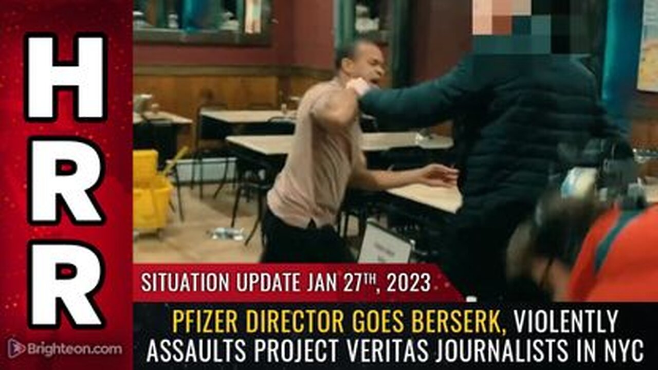 01-27-23 S.U. Pfizer director goes BERSERK, Violently Assaults Project Veritas Journalists in NYC
