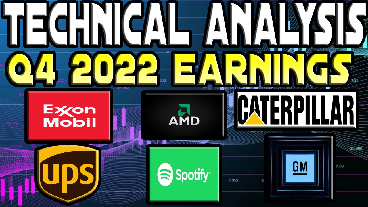 Technical Analysis on Earnings for Exxon Mobil, AMD, Caterpillar, UPS, Spotify and General Motors