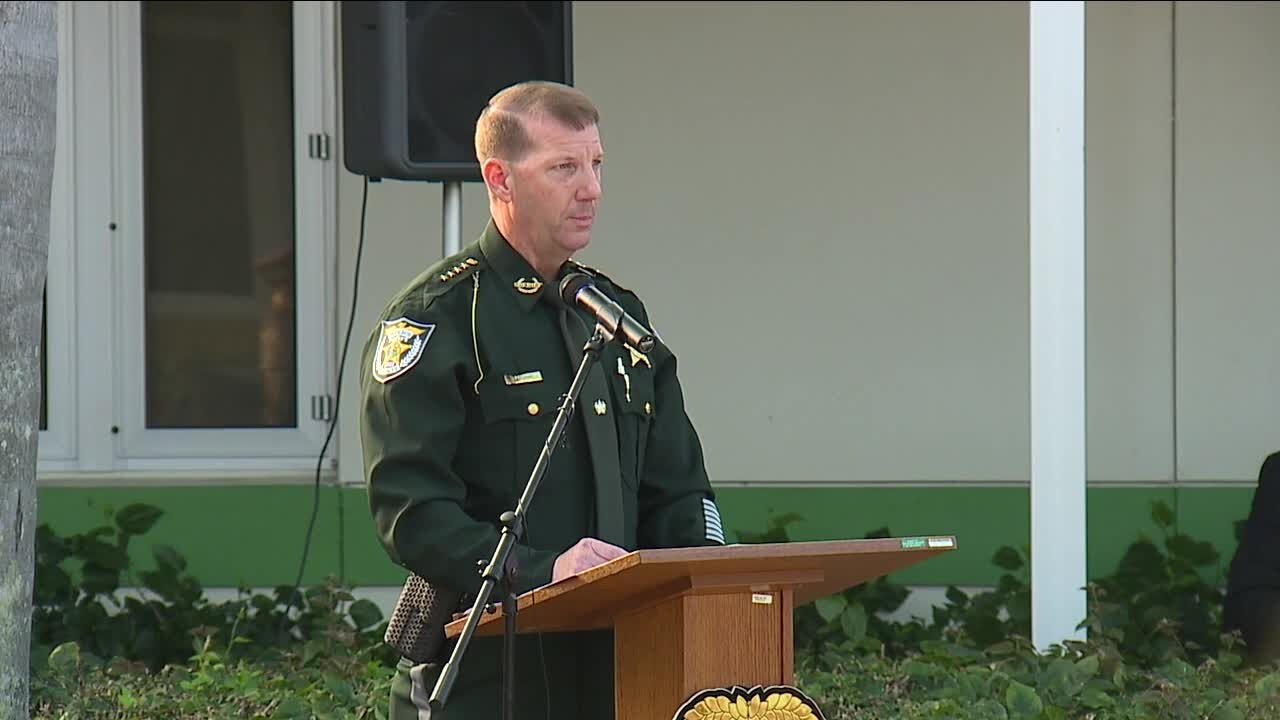 Memorial brick laying ceremony honors fallen deputy