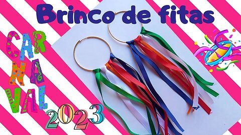 FAÇA 1 ACESSÓRIO PARA USAR NO CARNAVAL! PEGUE UM BRINCO QUE VOCÊ JÁ TEM AMARRE FITAS NELE, PRONTO!