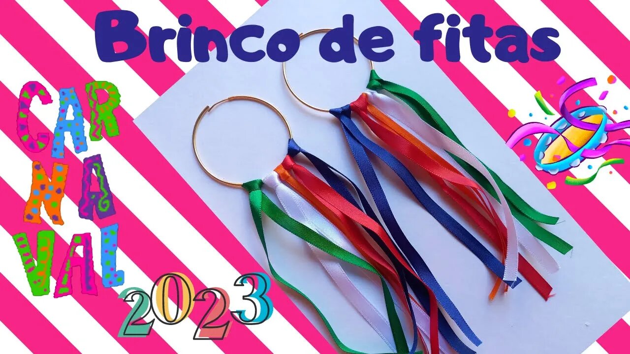 FAÇA 1 ACESSÓRIO PARA USAR NO CARNAVAL! PEGUE UM BRINCO QUE VOCÊ JÁ TEM AMARRE FITAS NELE, PRONTO!