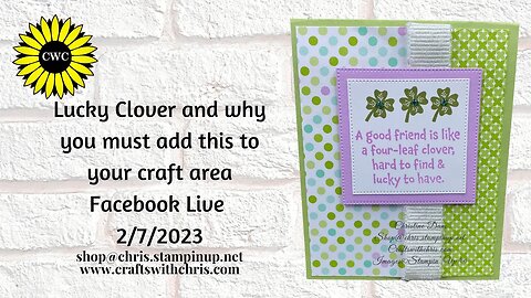 Lucky Clover and why you need this in your craft area!