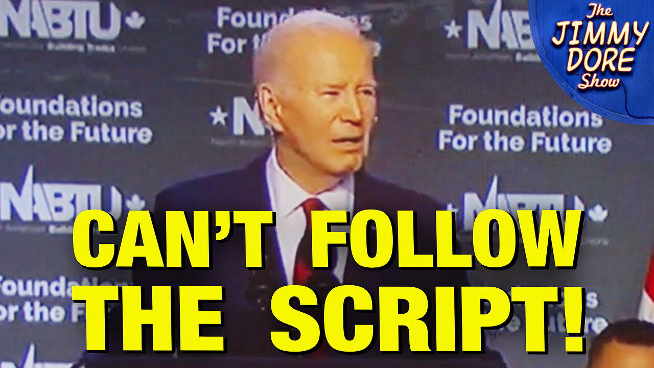 Confused Biden FLUBS Teleprompter Read