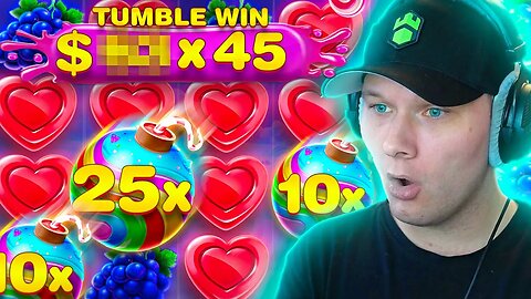 i hit the CRAZIEST LAST SPIN Tumble on Sweet Bonanza!! (HUGE WIN)