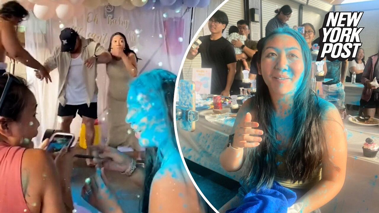 Face it: This gender reveal totally 'blue' it