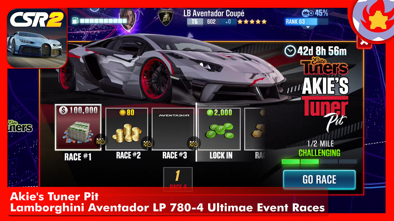 Akie's Tuner Pit - Lamborghini Aventador LP 780-4 Ultimae Event Races | CSR Racing 2