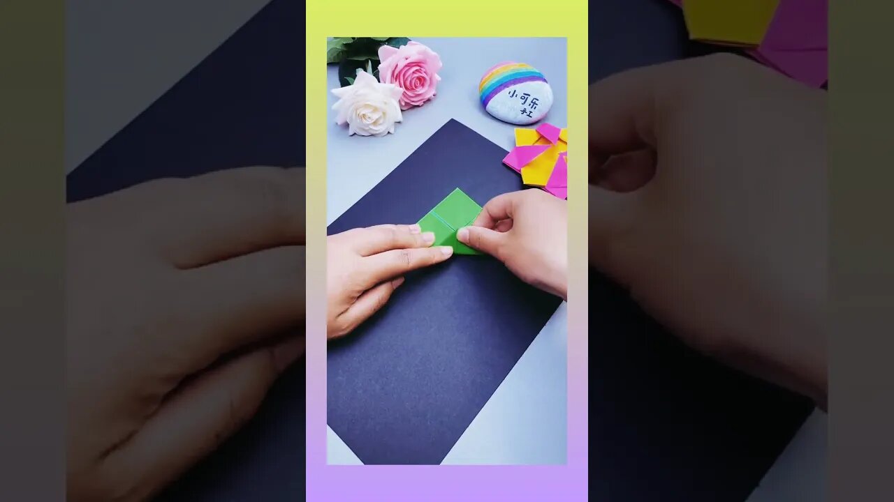 kreatif membuat gangsing mainan dari kertas origami #origami #origamitutorial