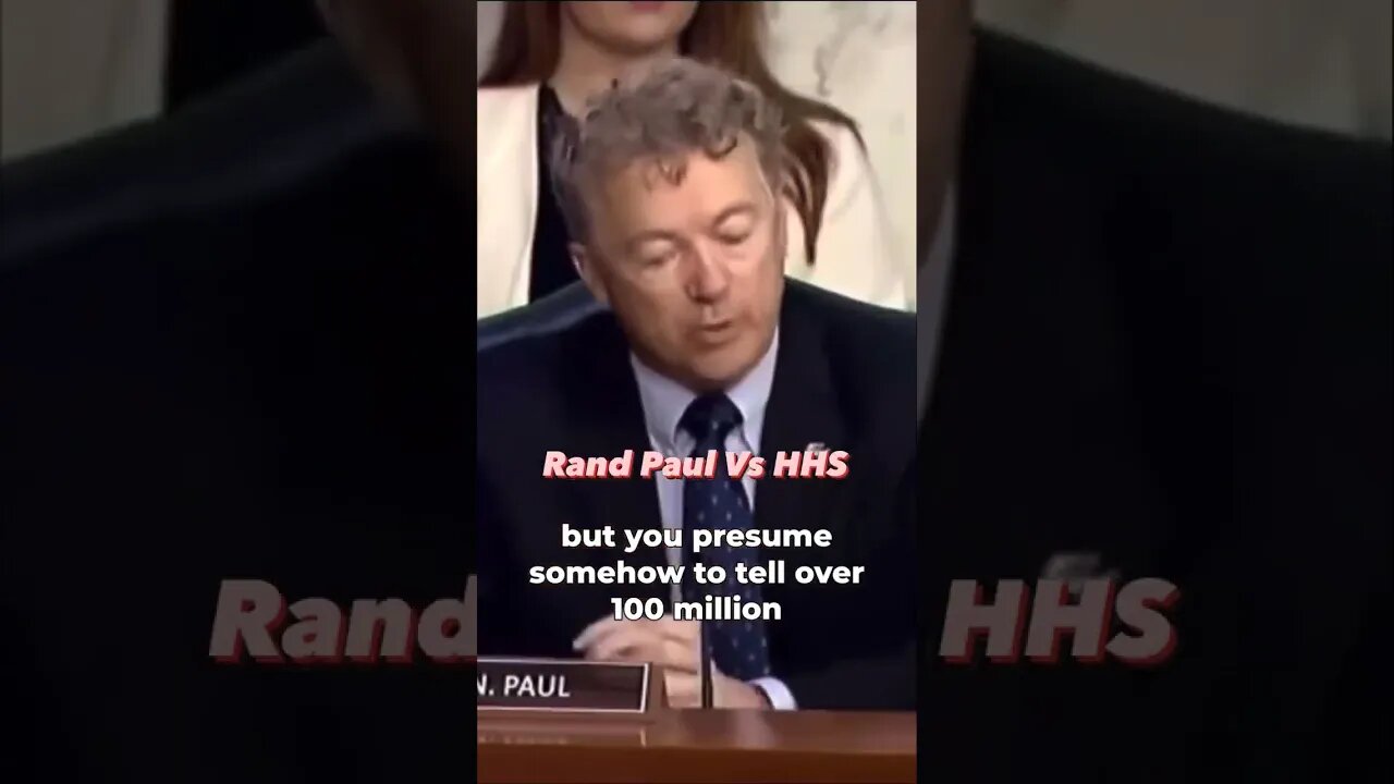 Rand Paul after US Department of Health & Human Services #HHS #randpaul #naturalimmunity