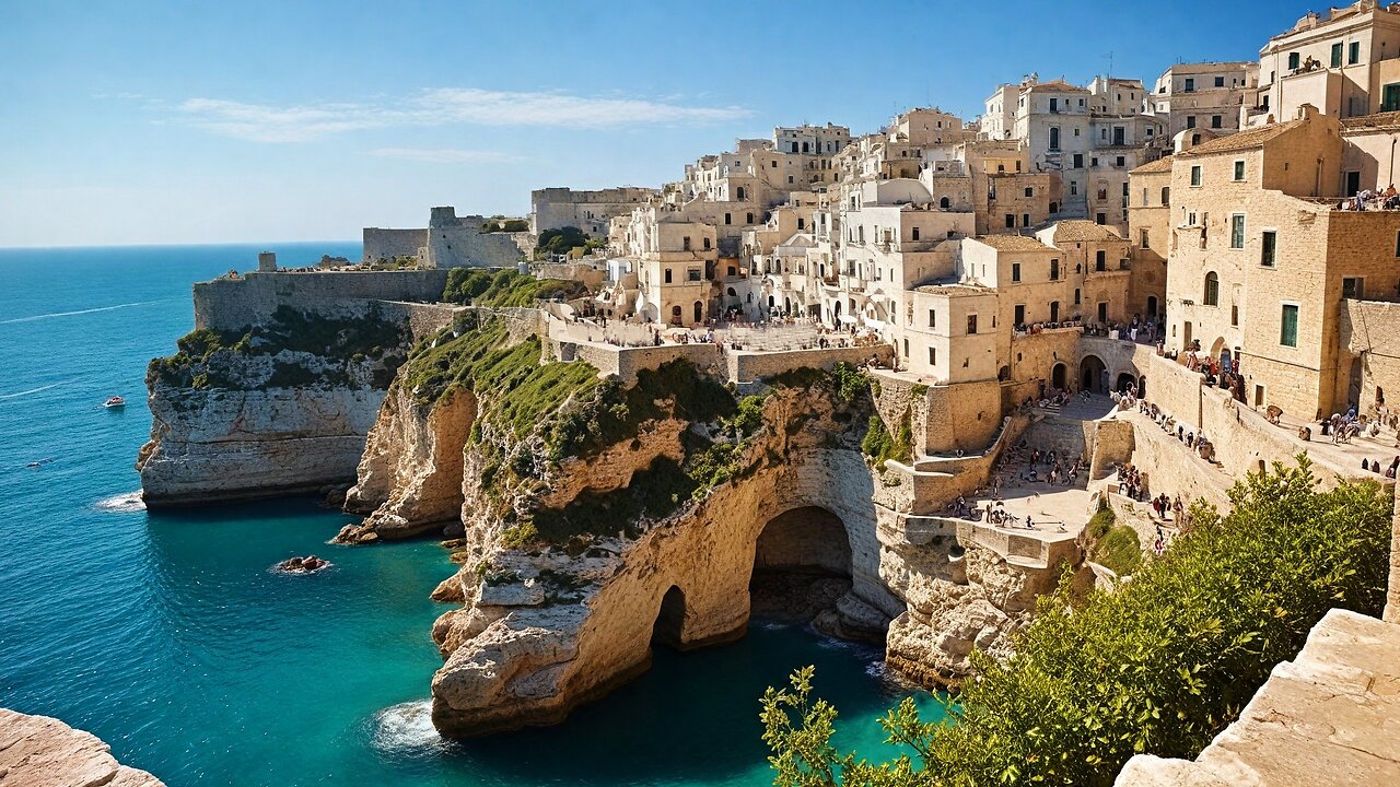 Polignano a Mare 'the most welcoming city in the world' - A Relaxing Morning Walk in Italy