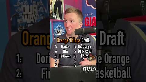 The ORANGE THINGS Draft!! Comment Who You Think Won! #shorts #orange #color #draft #funny #podcast