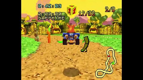 Crash Nitro Kart (GBA) - Jungle Boogie Relic Race Gameplay