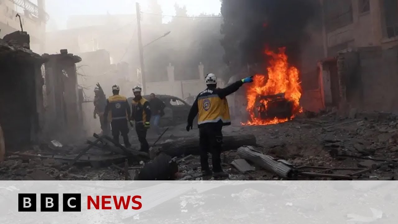 More Russian strikes as Syrian rebels advance after taking Aleppo | BBC News