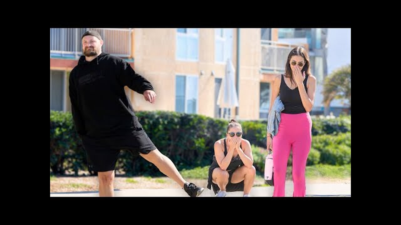 Funny WET FART Prank at the Beach!! Something BIG'S COMING!