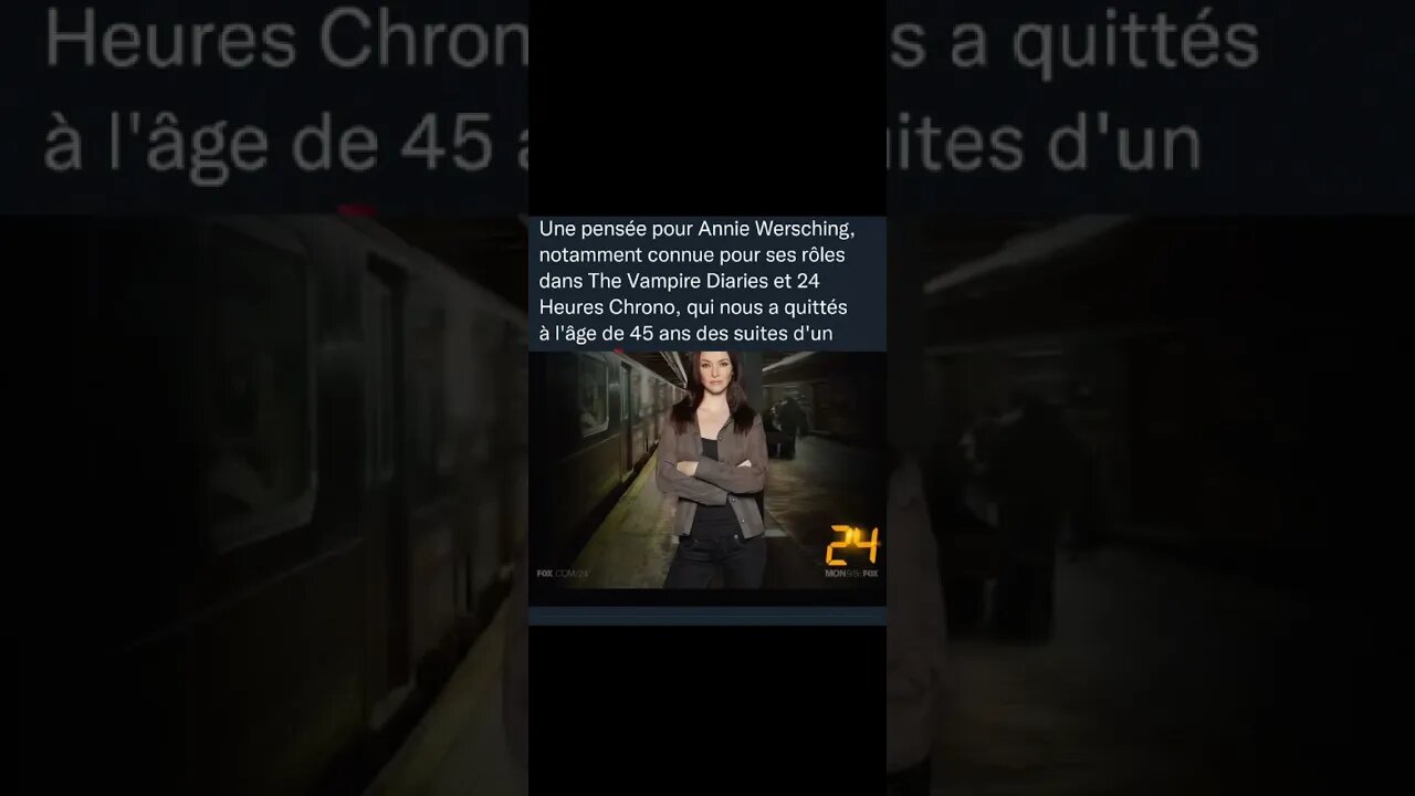 Une pensée pour Annie Wersching, qui nous a quittés à l'âge de 45 ans des suites d'un cancer.🌹