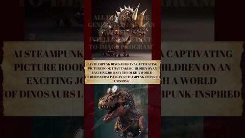 Steampunk Dinosaurs AI Picture Book on Amazon!