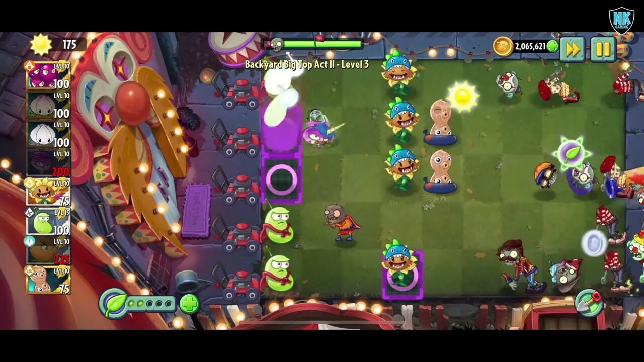 PvZ 2 - Backyard Big Top Act II - Level 3