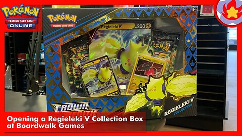 Opening a Regieleki V Collection Box at Boardwalk Games | Pokemon TCG