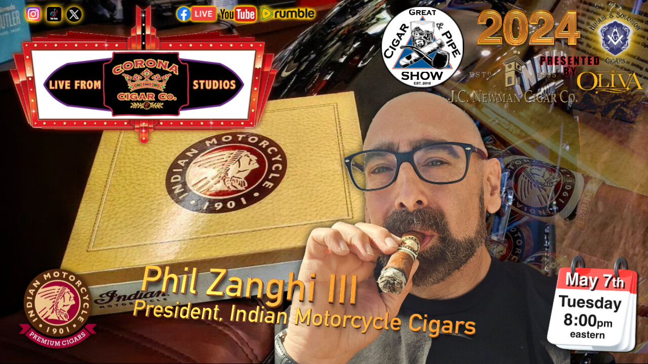 Start your engines folks! Philip Zanghi III, President of Indian Motorcycle Cigars joins the crew.