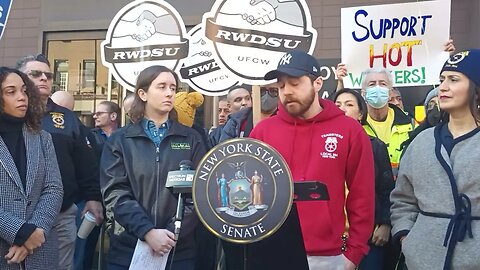 Protect workers from Extreme Temperatures Rally 216 West 14th St 2/10/23 JESSICA RAMOS/LATOYA JOYNER