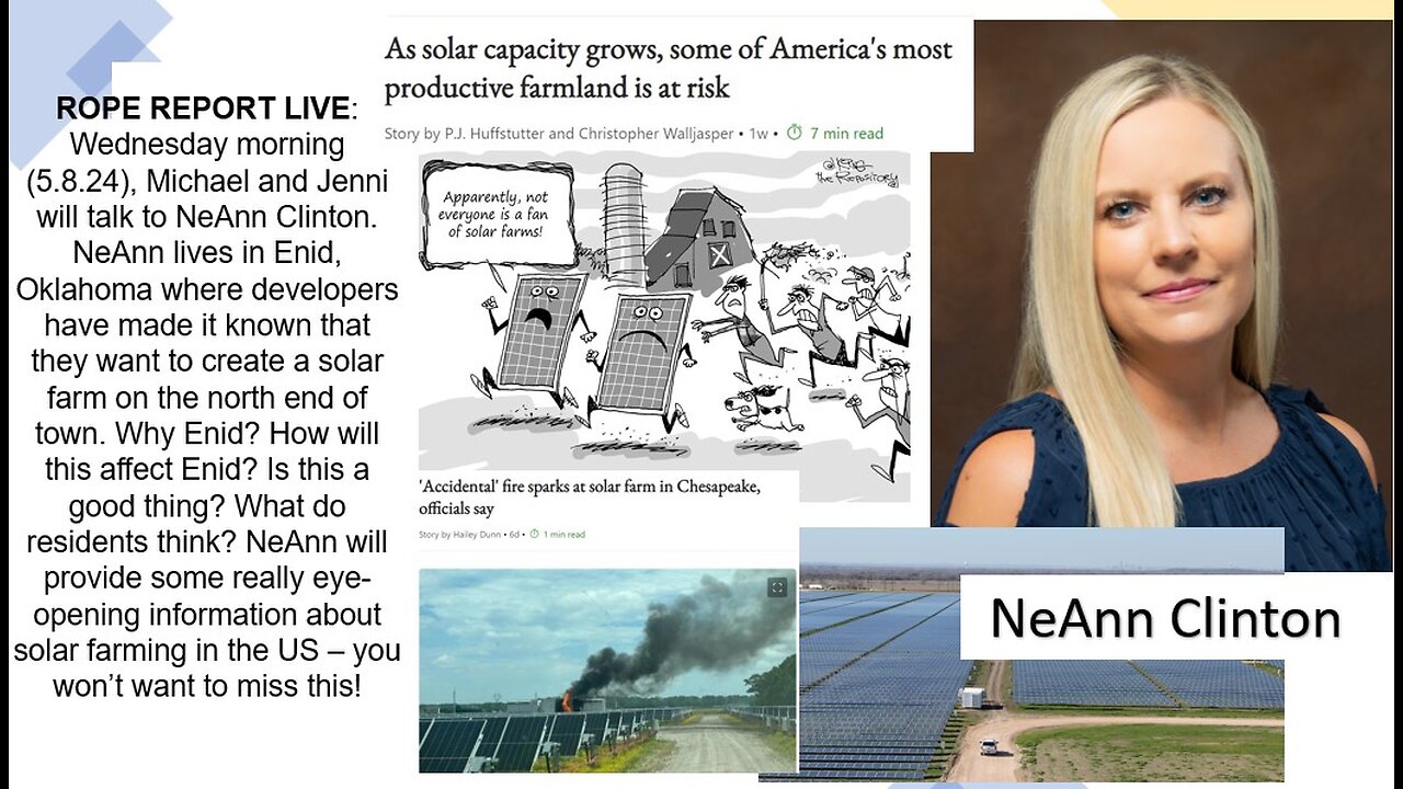 What's Wrong With A Huge Solar Farm In Enid - ROPE Report Live!