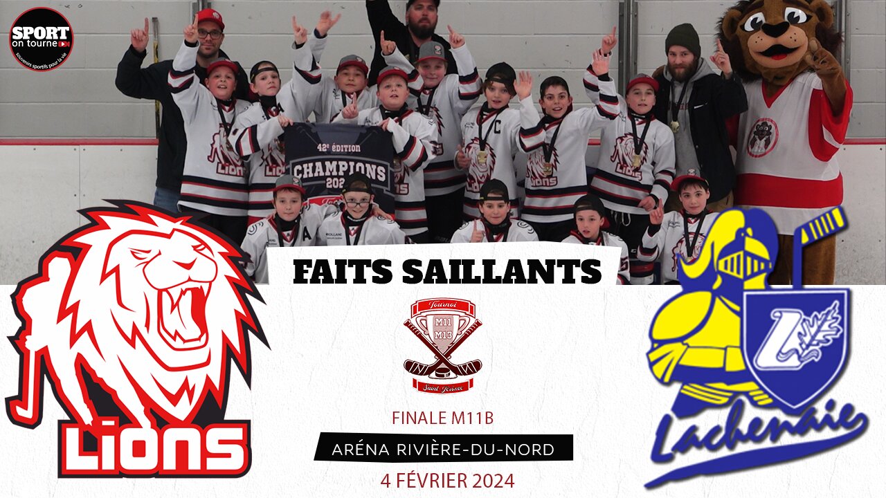Faits saillants - Match du 4 février 2024 - Finale M11B Tournoi provincial de hockey de St-Jérôme