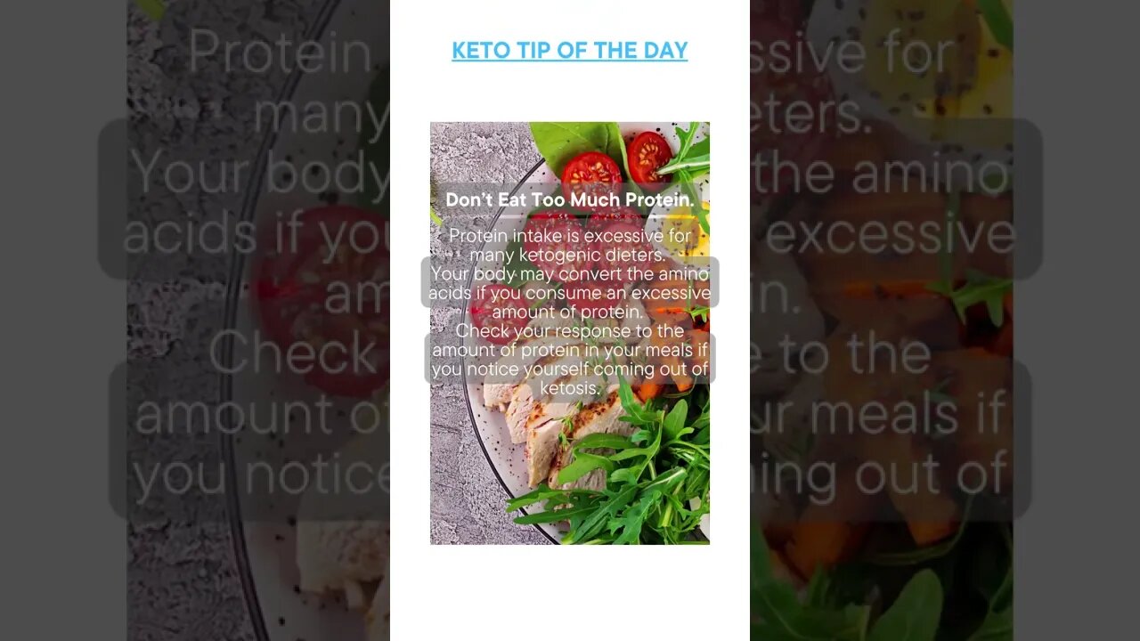 Keto Tip of the Day - Don’t Eat Too Much Protein.