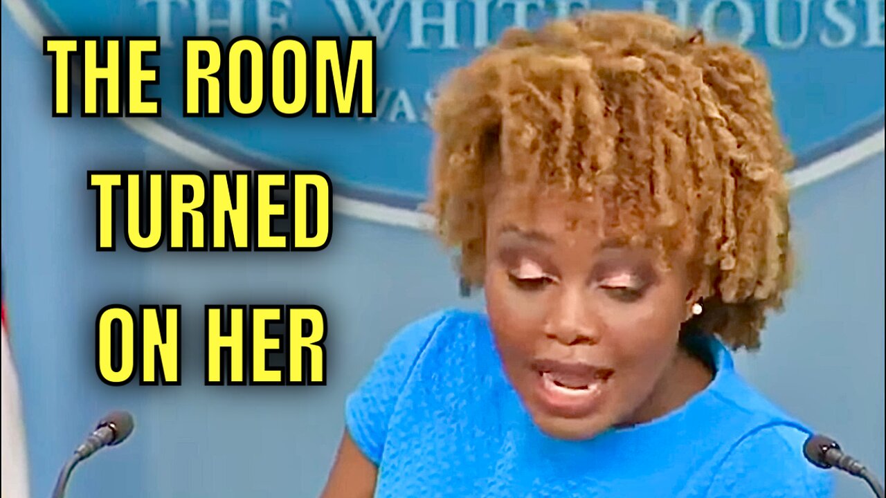 OHHH!😮 Nobody in the Room BOUGHT Karine’s Response to this Question about Hidin’ Biden!