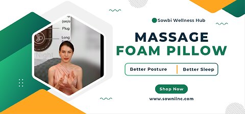 Transform your sleep experience with our Electric Massage Cervical Foam Pillow!
