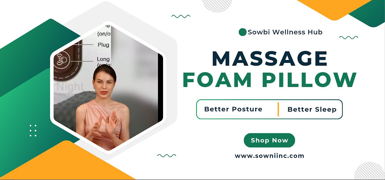 Transform your sleep experience with our Electric Massage Cervical Foam Pillow!