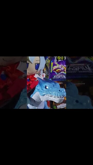 Miko rides ice dragon