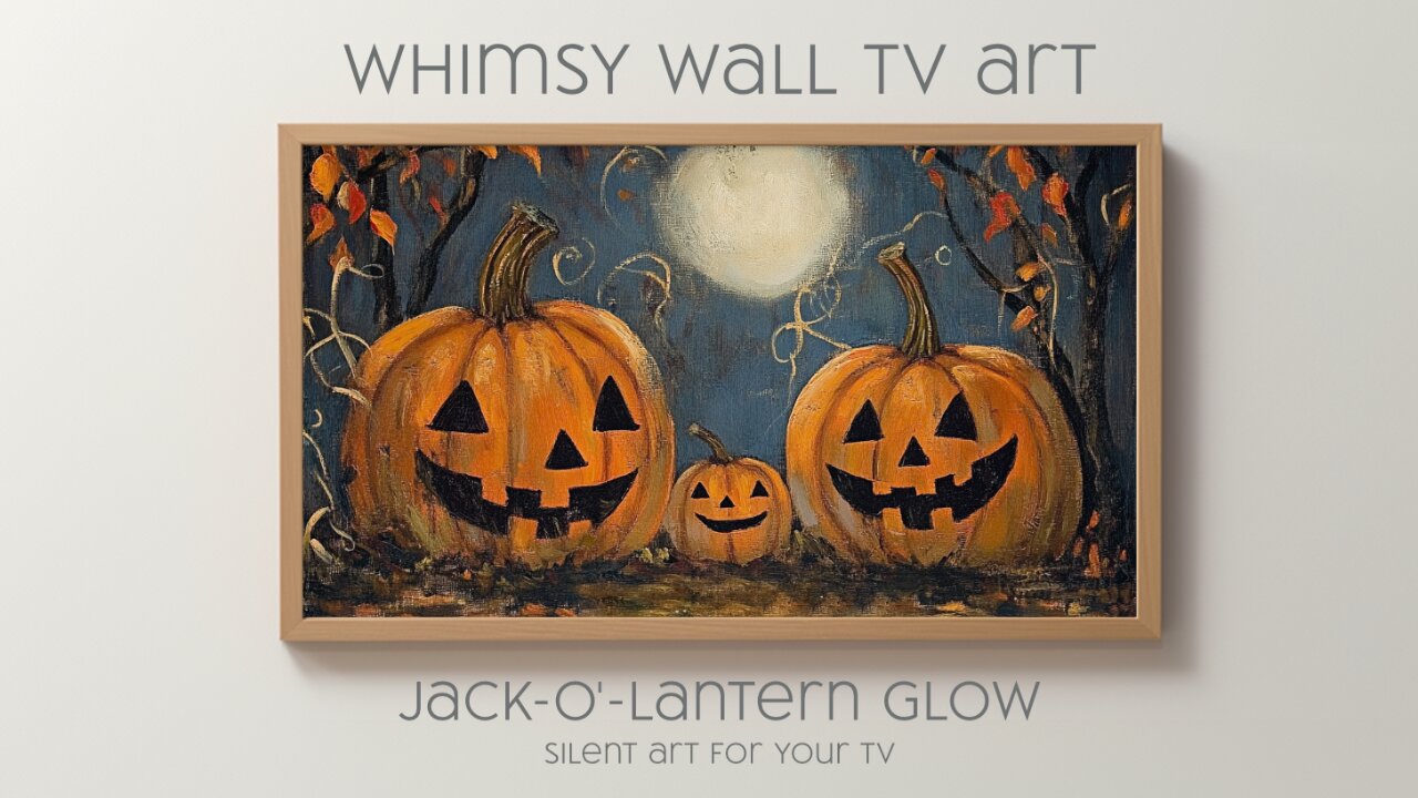 Jack O' Lantern Glow: Silent Art For Your TV | Halloween | 4K