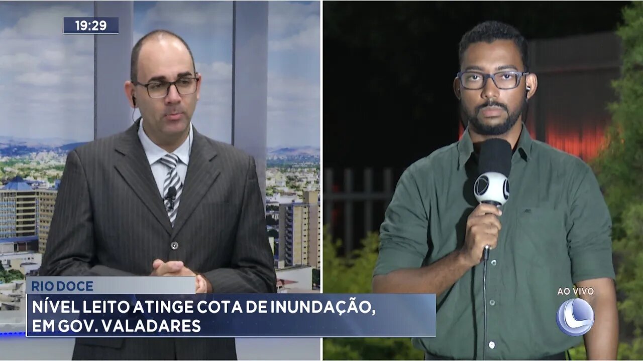 Rio Doce: Nível Leito Atinge Cota de Inundação, em Gov. Valadares.
