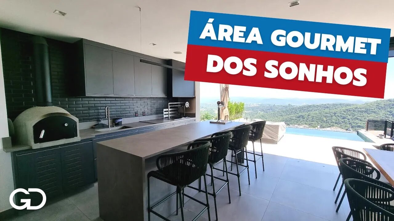 Tour por área gourmet com piscina em casa de alto padrão Alphaville SP | Dicas e Inspirações da GD