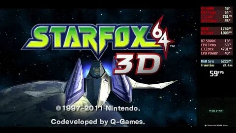 Citra | Star Fox 64 3D | 5800X | RX 6600 | 10x 4000x2400 | 2023