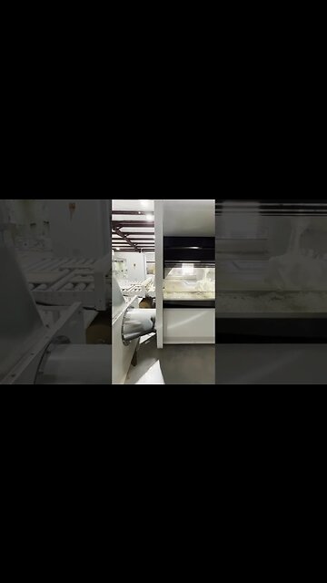 Painting doors white with our automated paint machine