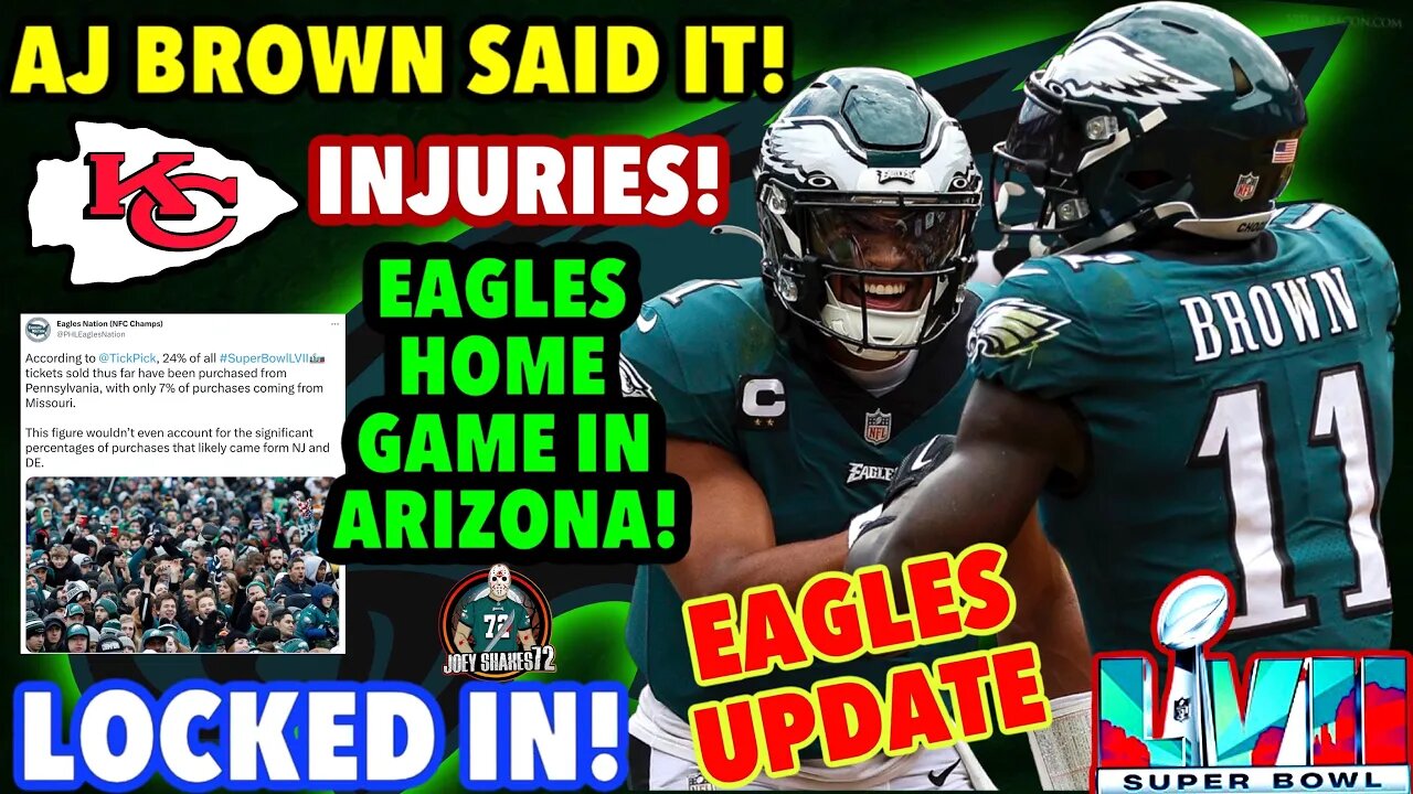 WOW! ANOTHER EAGLES HOME GAME!? AJ BROWN JUST SAID THIS! EAGLES VS CHIEFS INJURY REPORT! UPDATE!