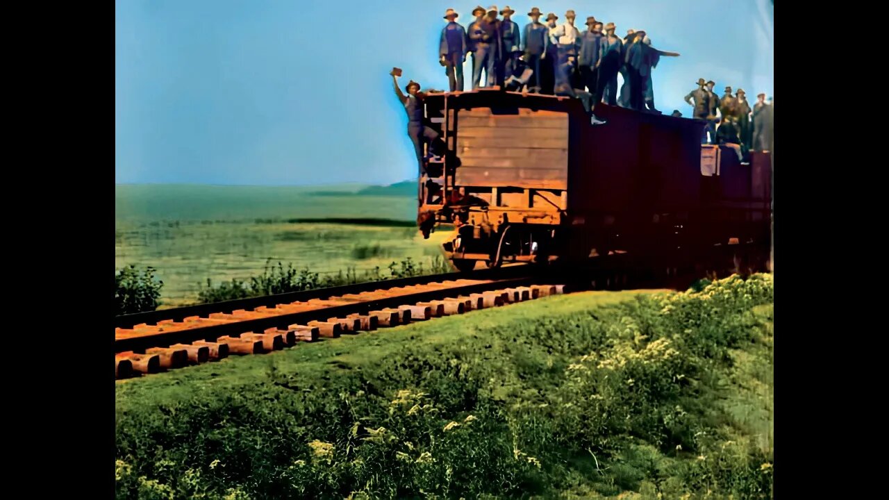 [1910] The Building of a Transcontinental Railway in Canada - 4k 60fps