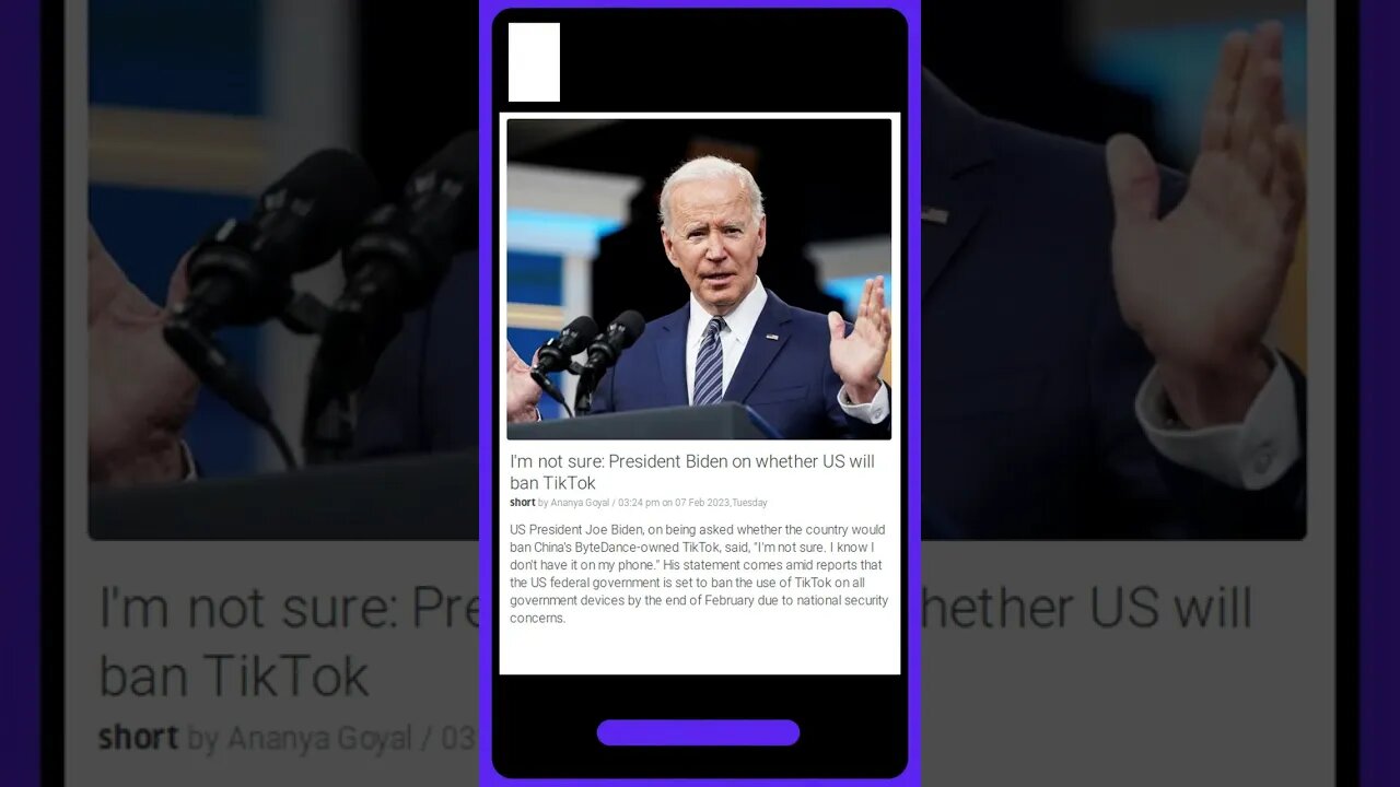 Joe Biden on the Fence: Will US Ban TikTok? Mixed Reactions Followed | #shorts #news