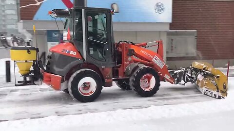 Montreal Downtown Mini Truck Snow Removal