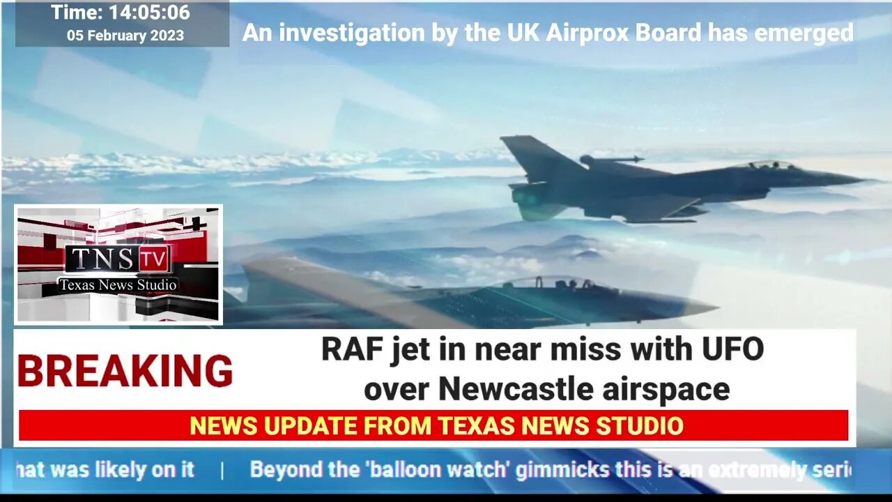 RAF jet in near miss with UFO over Newcastle airspace