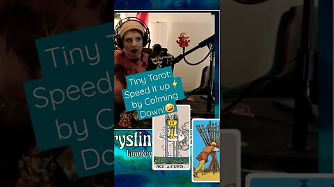 Tiny Tarot:Speed it up⚡️ by Calming Down!🤣 #lowkeymagickal #tinytarot #tarot #dailytarot #abundance