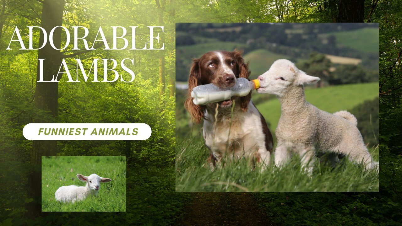 Lamb - Adorable & Energetic lamb enjoys outdoor playtime