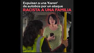 Expulsan a mujer racista de autobús del aeropuerto por acosar a un hombre y a sus hijos