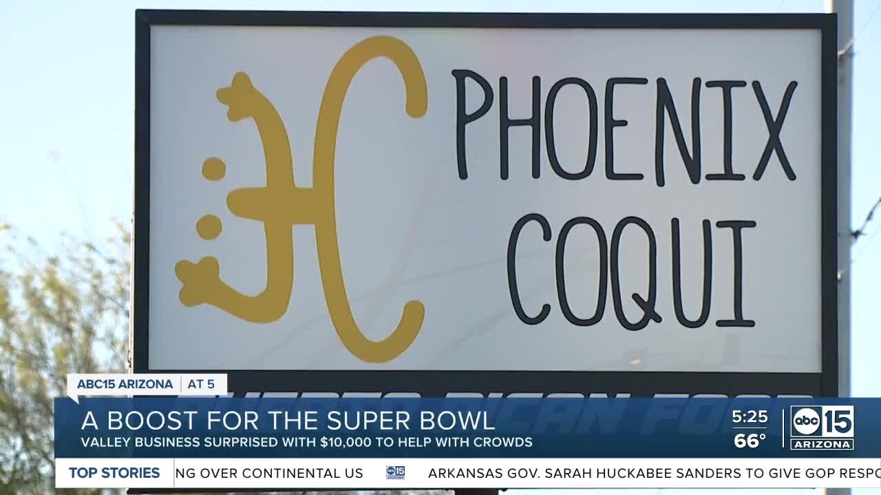 Local businesses, including Phoenix Coqui, given super boost ahead of Super Bowl LVII