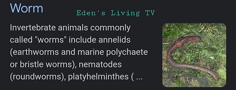 Why worms in the Brain and BODY is so Dangerous EDEN'S LIVING TV