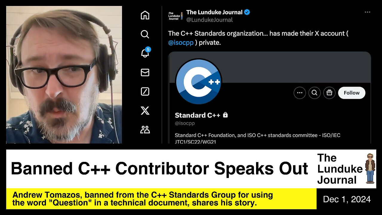 Banned C++ Contributor Speaks Out