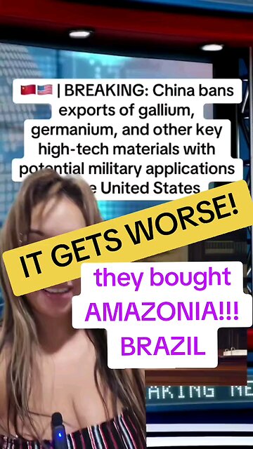 | BREAKING NEWS: China bans exports of gallium, germanium, and other key high-tech materials to USA