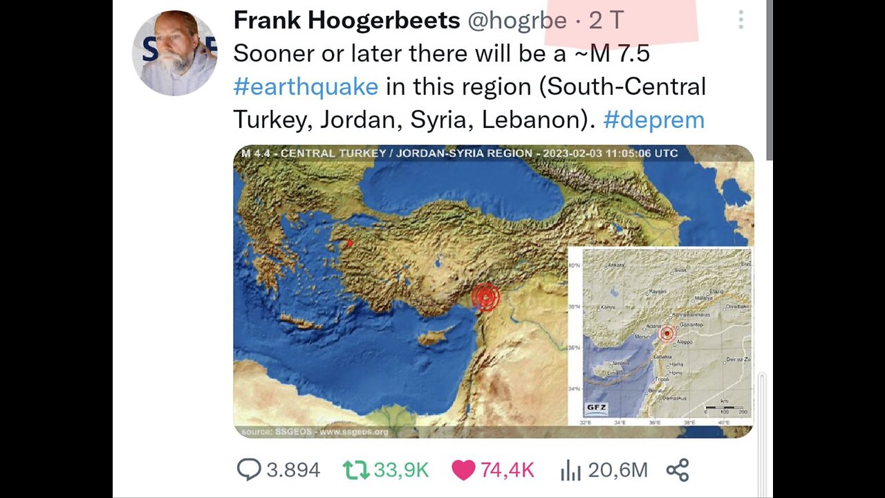 PREDICTED EARTHQUAKE by Dutch Frank Hoogerbeets